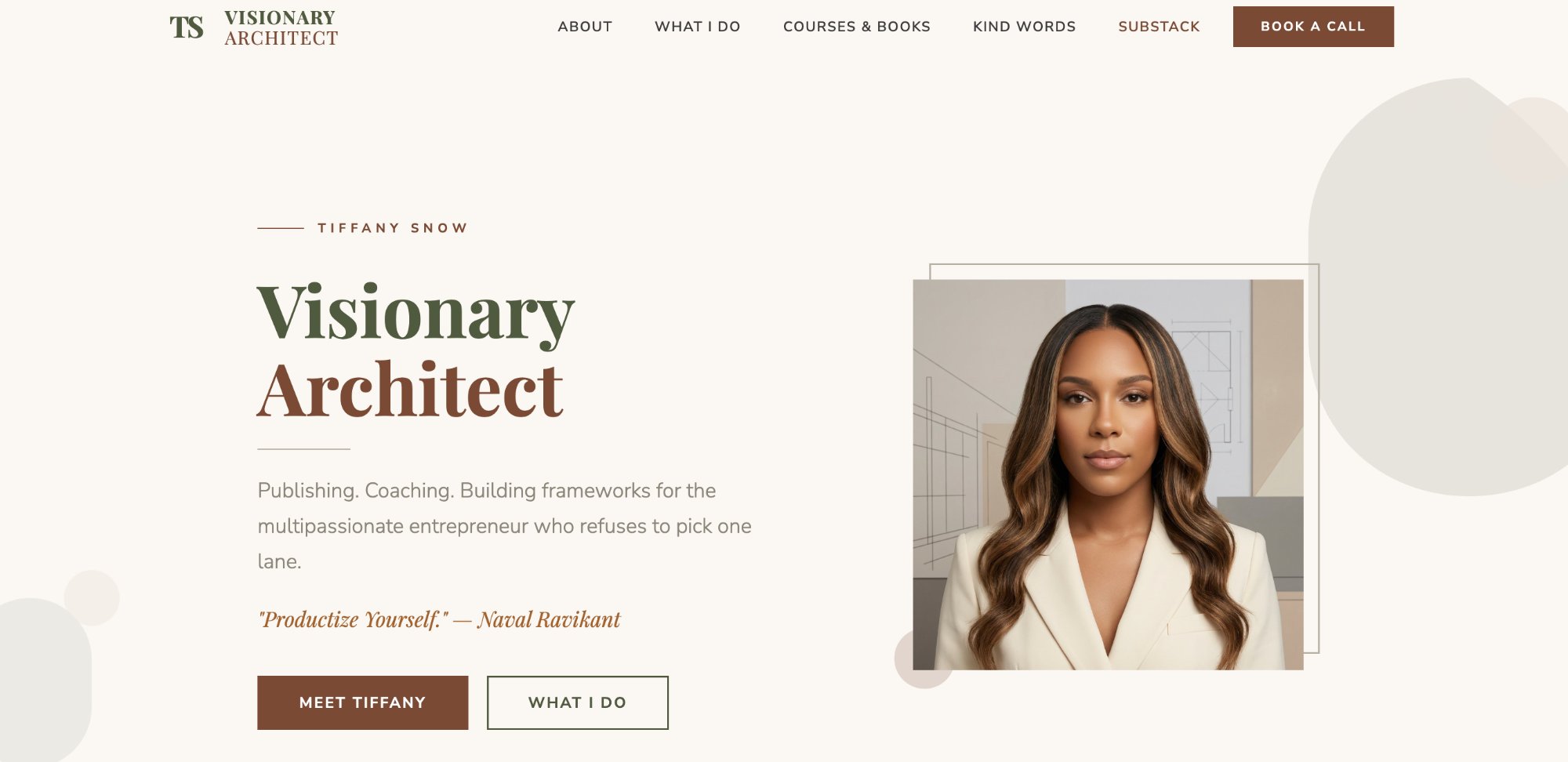 The Visionary Architect website